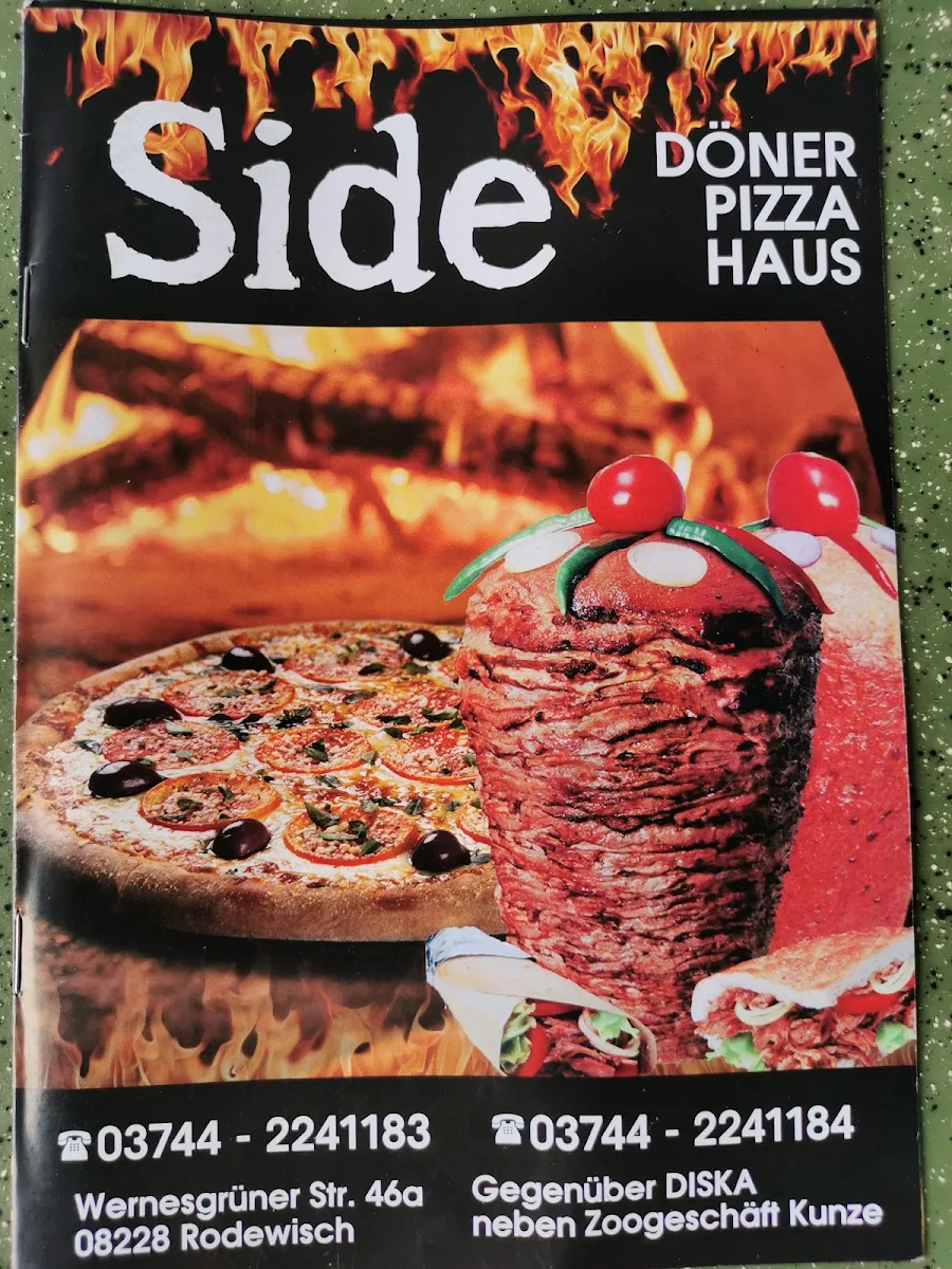 Speisekarte, Pizza Döner Haus Side Rodewisch