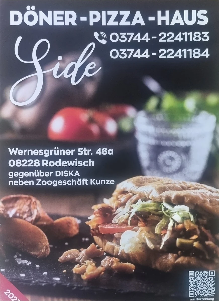 Speisekarte, Pizza Döner Haus Side Rodewisch