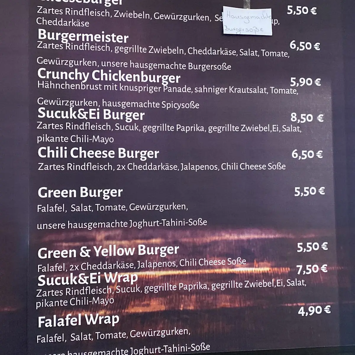 Speisekarte photo 2