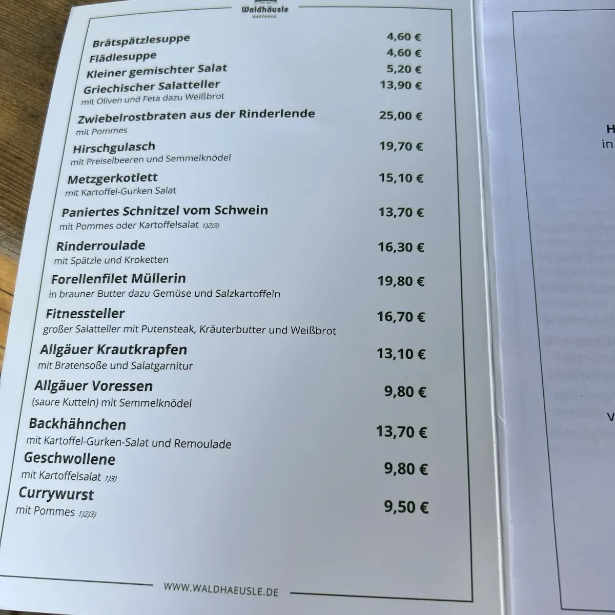 Speisekarte photo 9