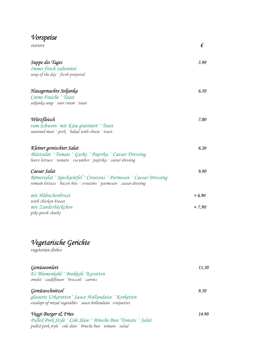 Speisekarte photo 3