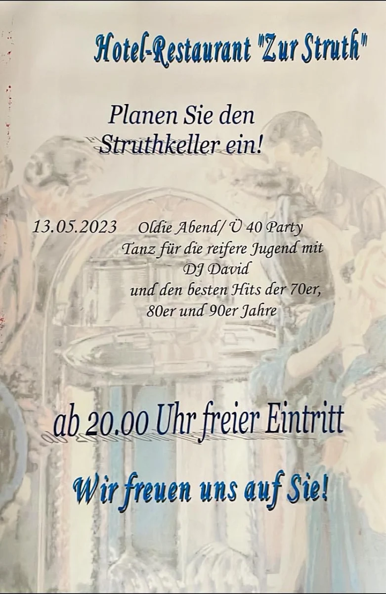 Speisekarte, Hotel & Restaurant »Zur Struth« Neueröffnung 13.01.2026 !!! Betreiberwechsel !!!