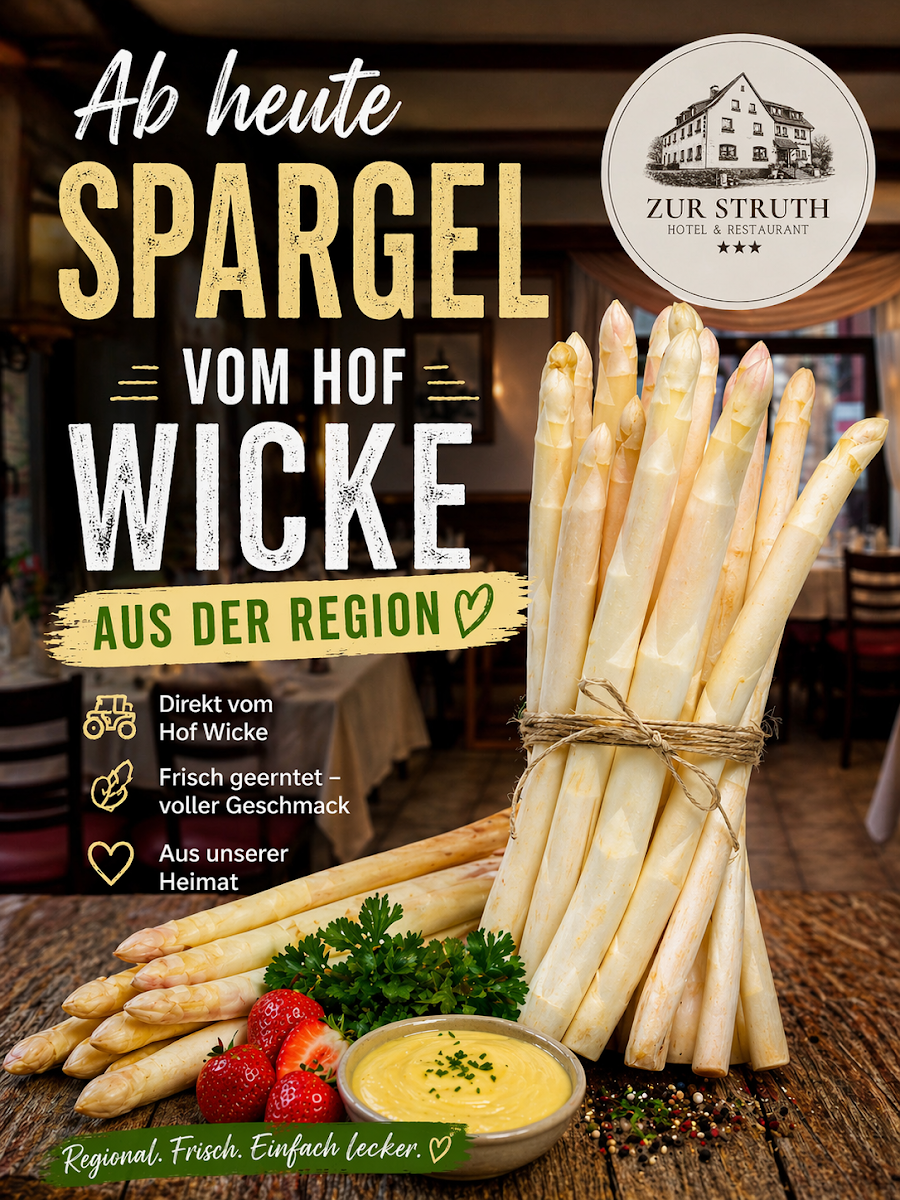 Speisekarte, Hotel & Restaurant »Zur Struth« Neueröffnung 13.01.2026 !!! Betreiberwechsel !!!