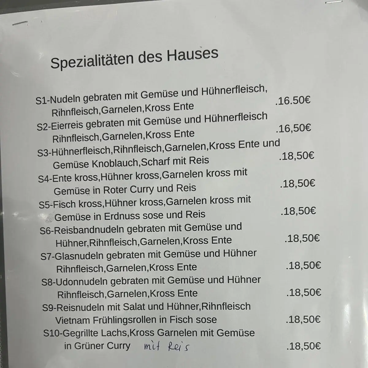 Speisekarte photo 1