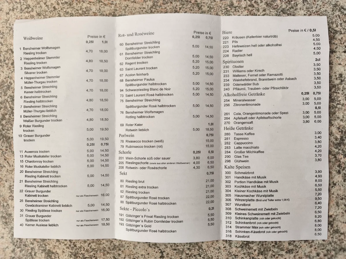 Speisekarte photo 1
