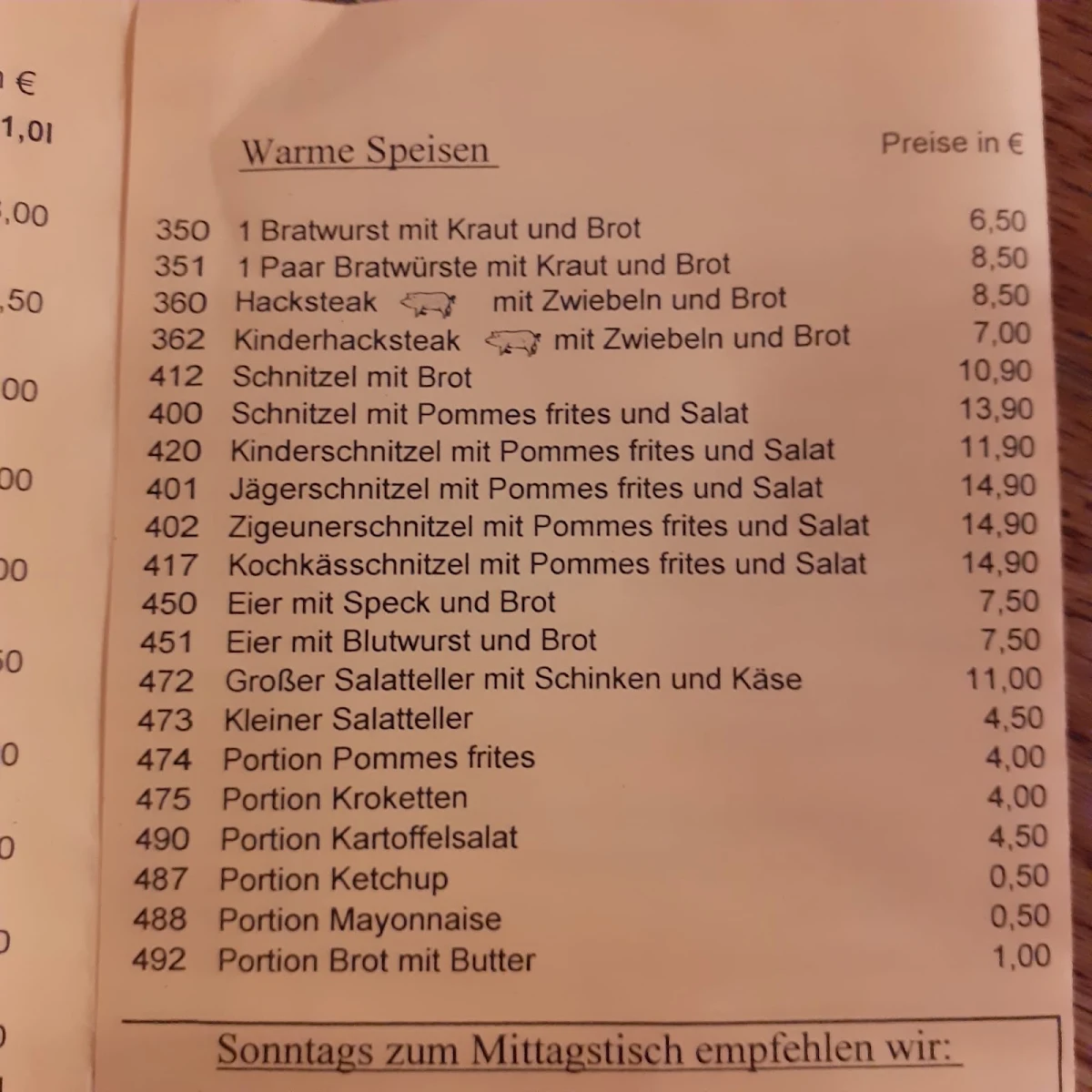 Speisekarte photo 4