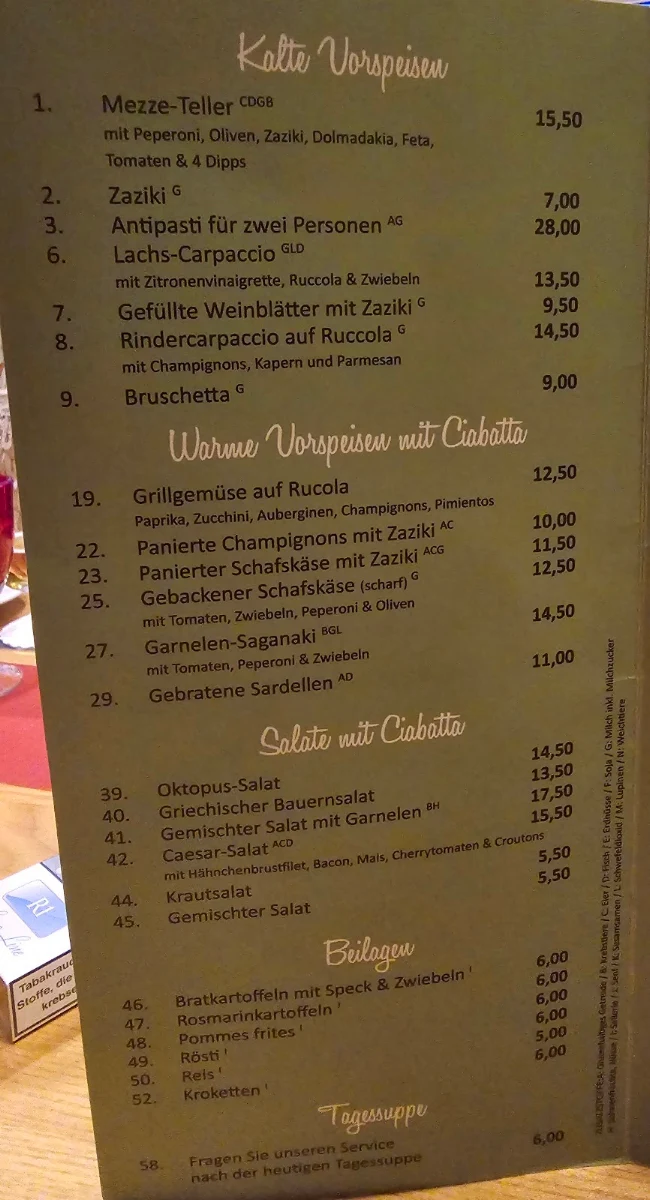 Speisekarte photo 3