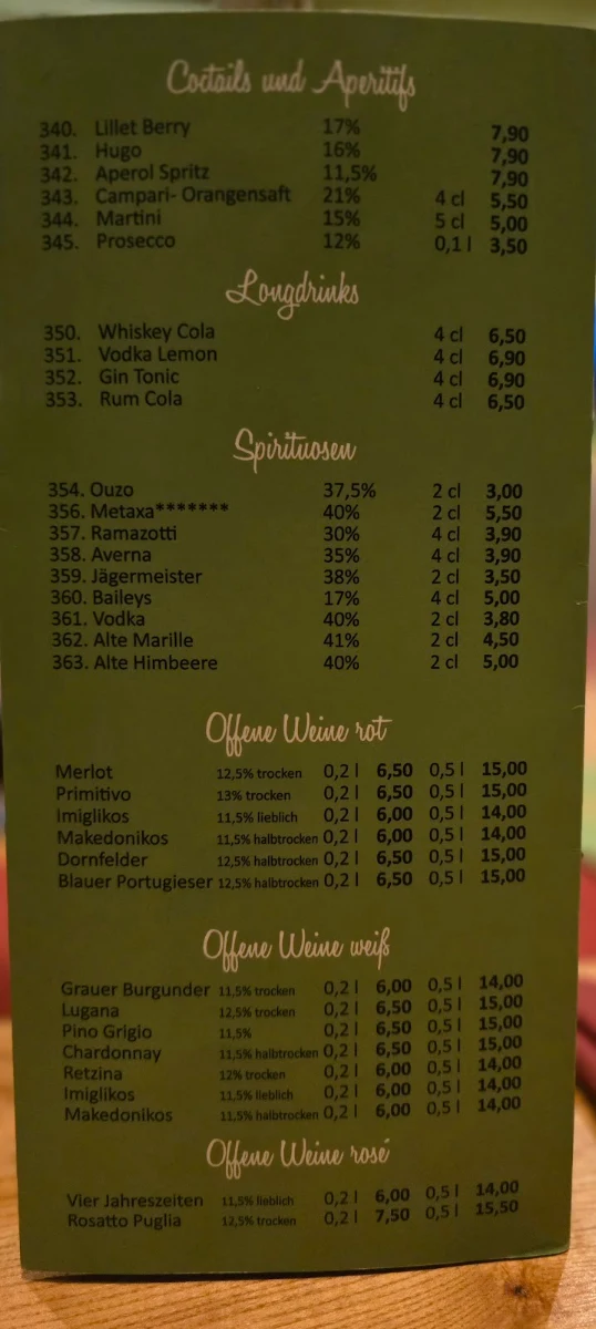 Speisekarte photo 8
