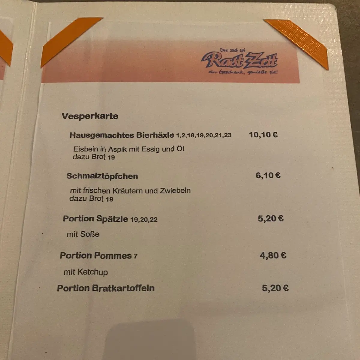 Speisekarte photo 2
