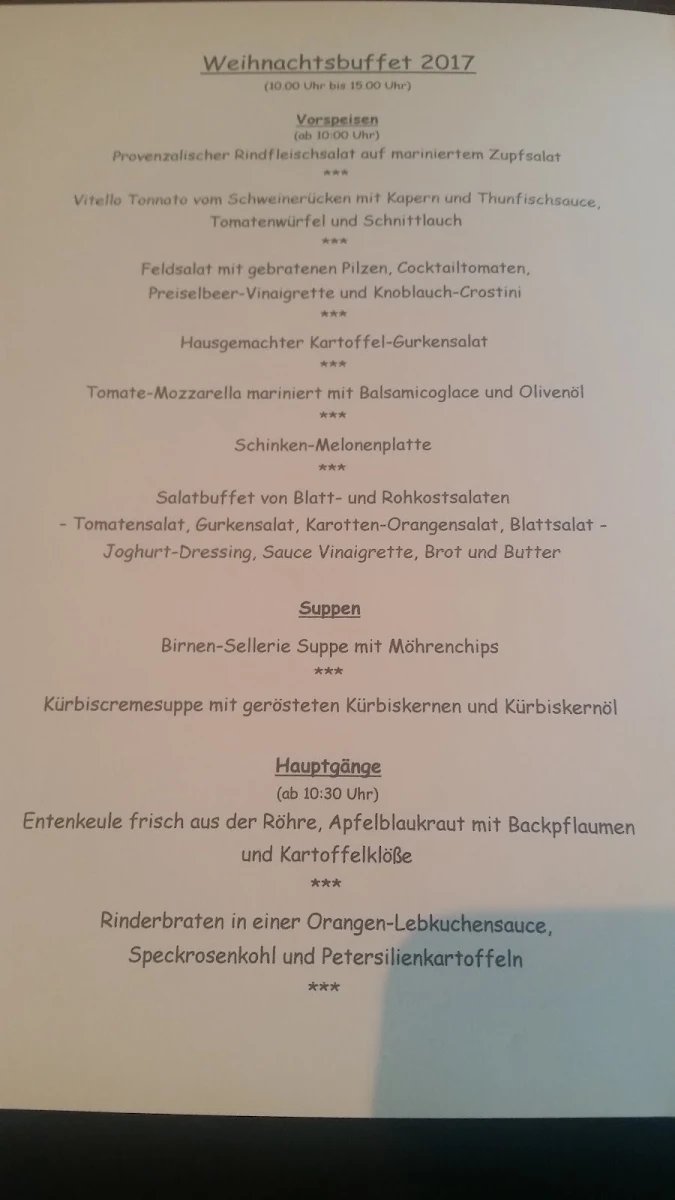Speisekarte, Avecio-Halle (Saale)
