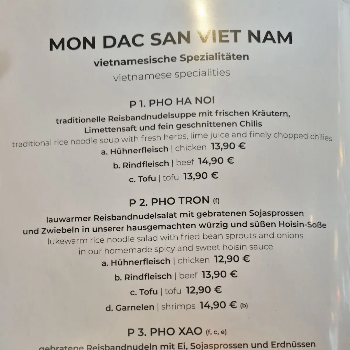 Speisekarte photo 1