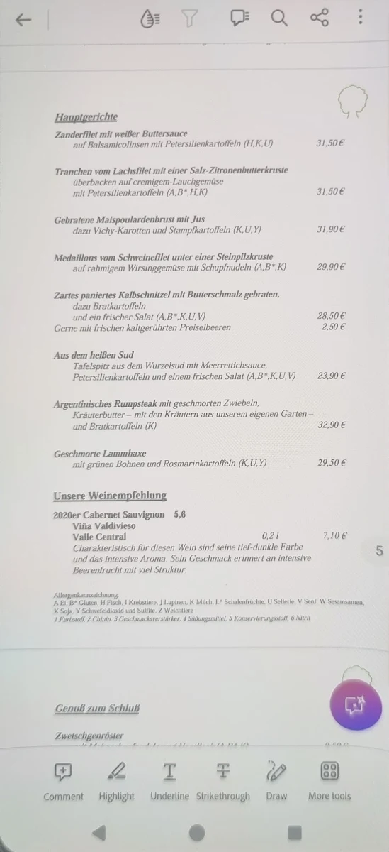 Speisekarte photo 2