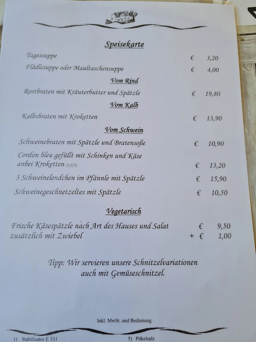 Speisekarte photo 1