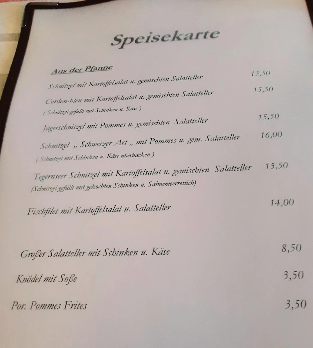 Speisekarte photo 2