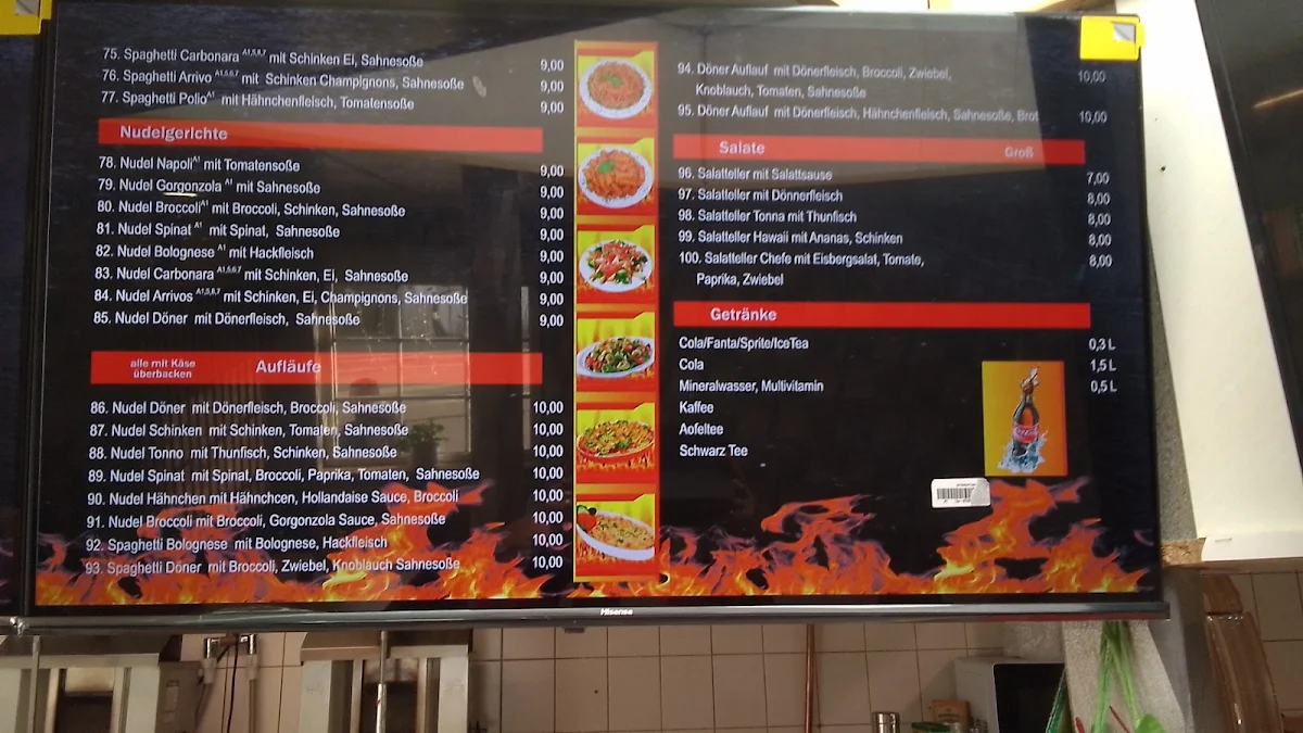 Speisekarte, Mc Döner