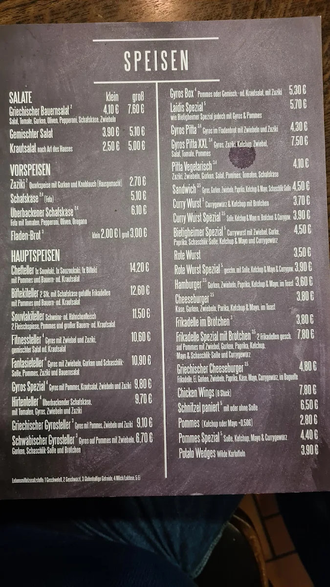 Speisekarte photo 1