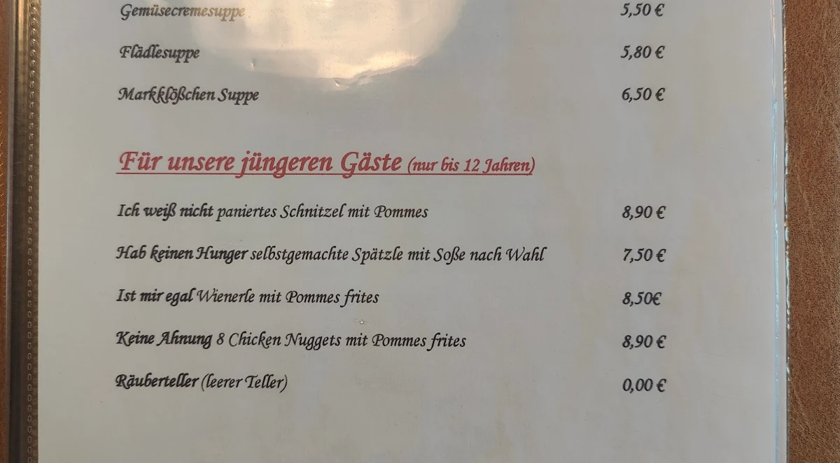 Speisekarte photo 2