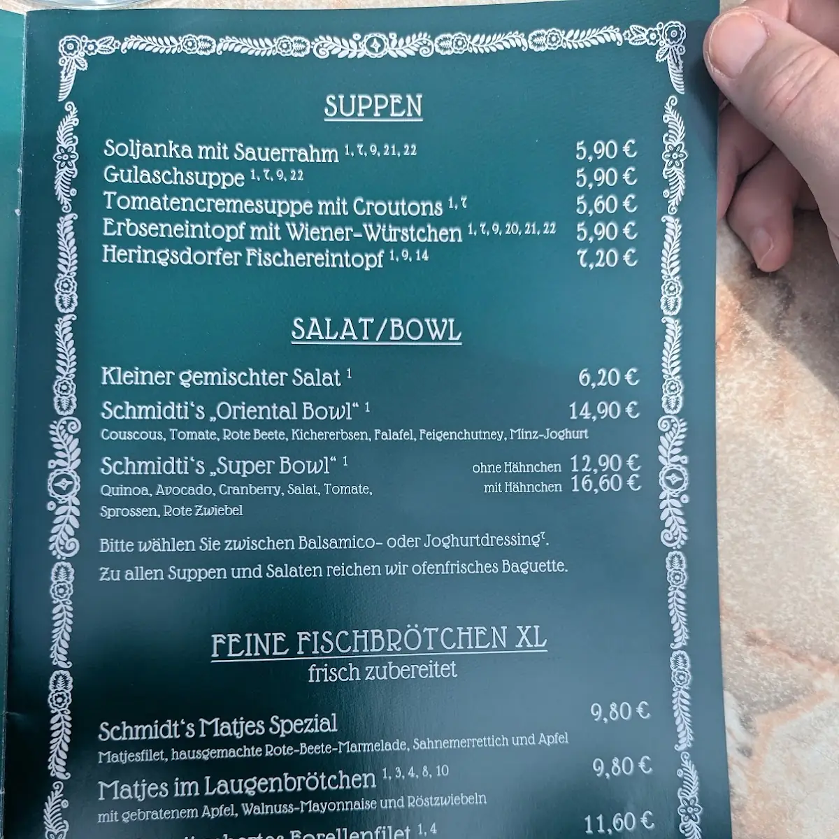 Speisekarte photo 1