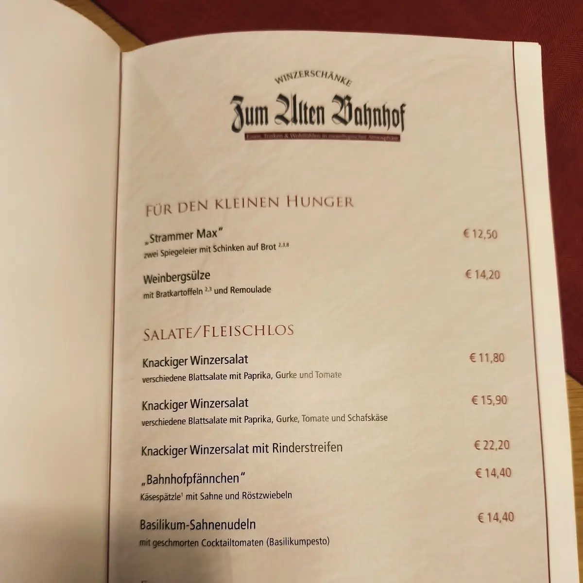 Speisekarte photo 1