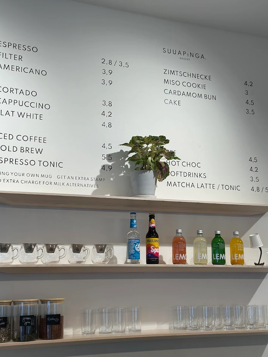 Speisekarte, Suuapinga - Specialty Coffee
