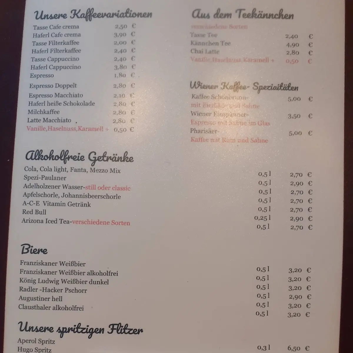 Speisekarte photo 6
