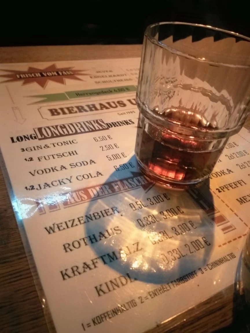 Speisekarte, Bierhaus Urban