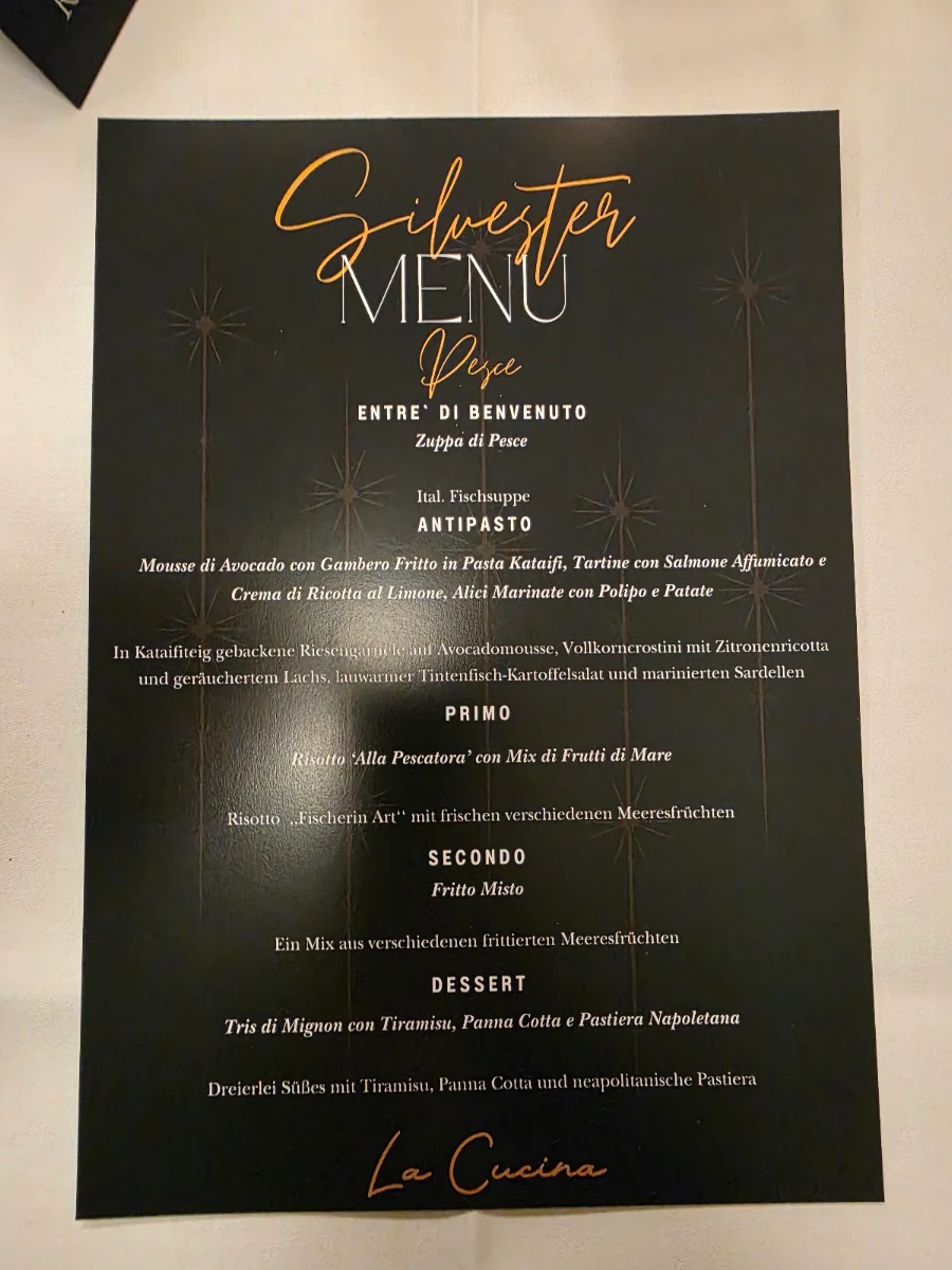 Speisekarte, La Cucina - Ristorante Italiano