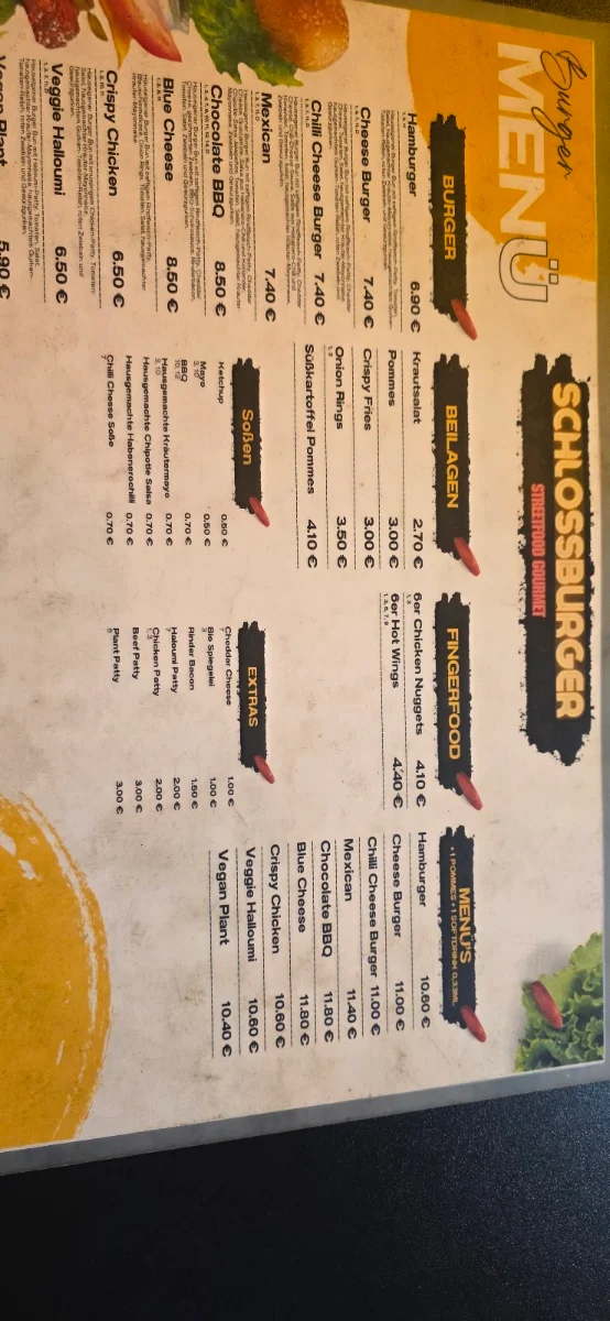 Speisekarte, Schlossburger