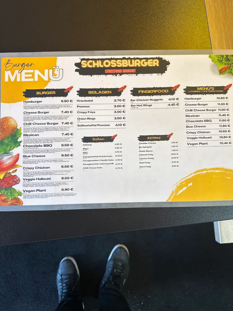Speisekarte, Schlossburger
