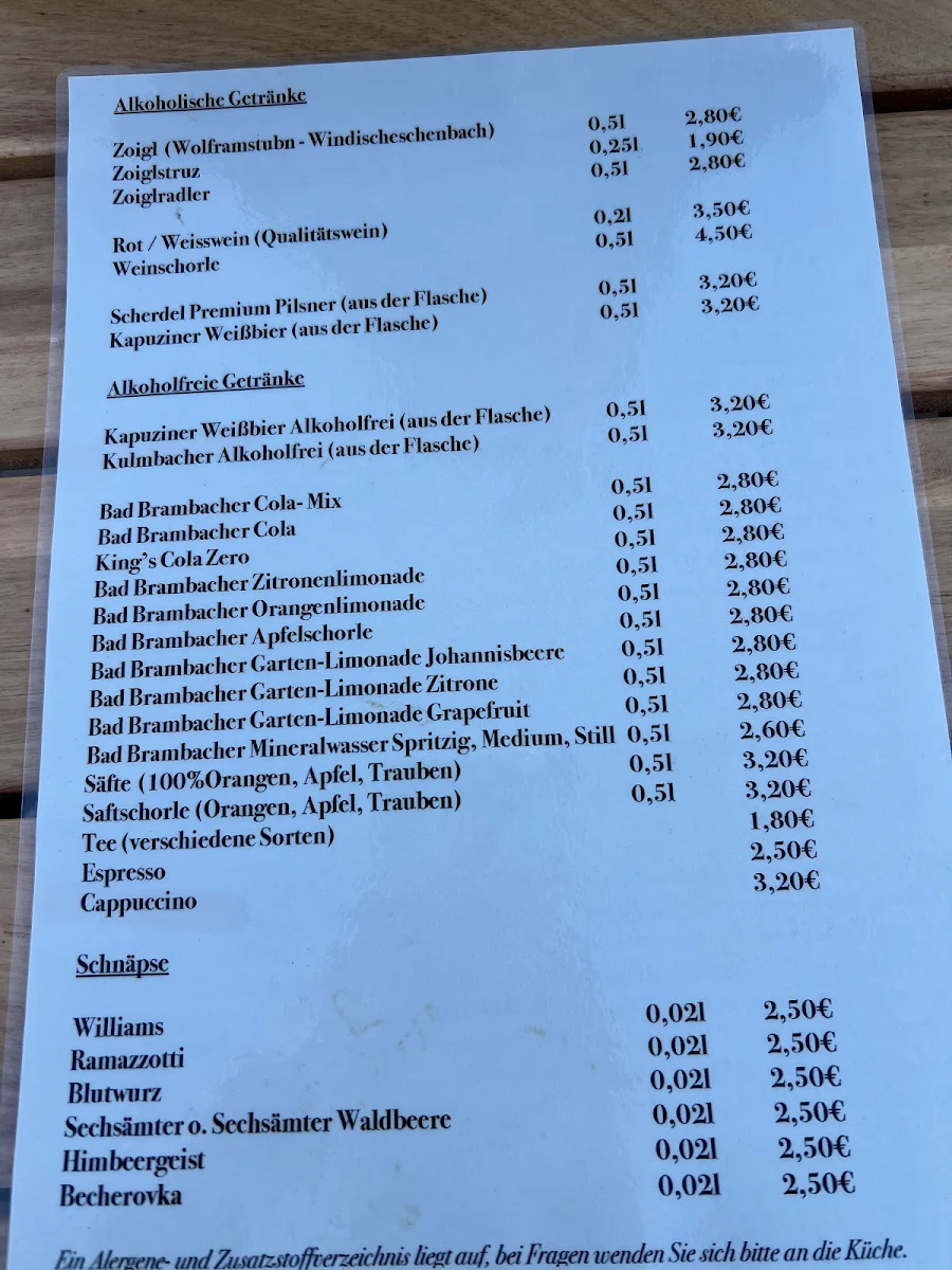 Speisekarte photo 2