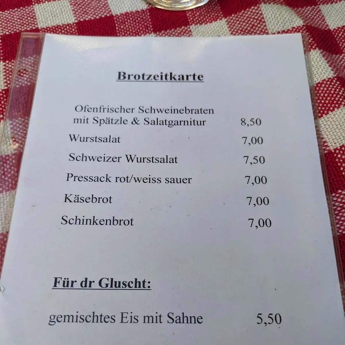 Speisekarte photo 1