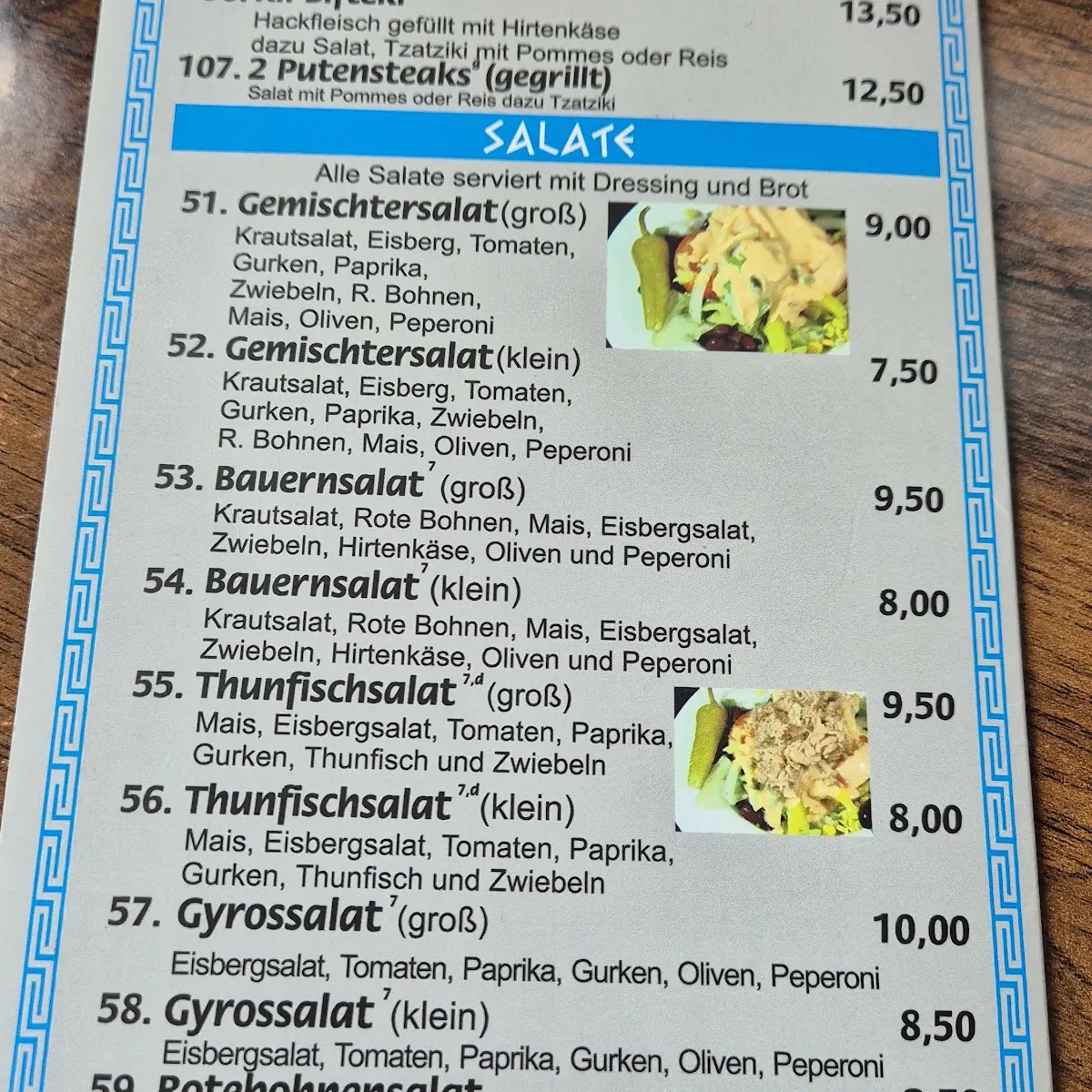Speisekarte photo 2