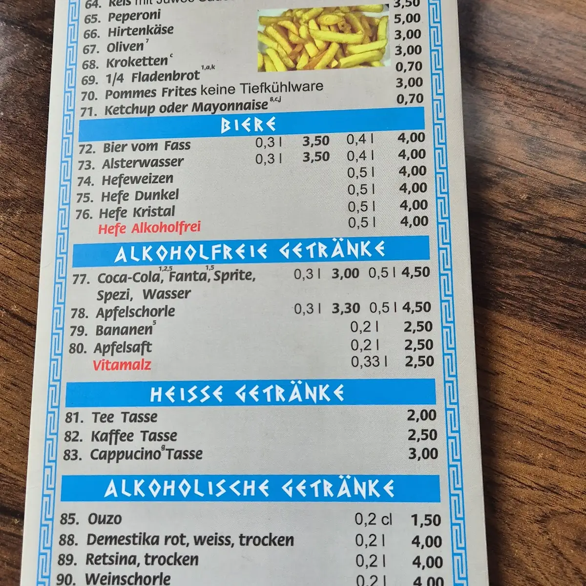 Speisekarte photo 4
