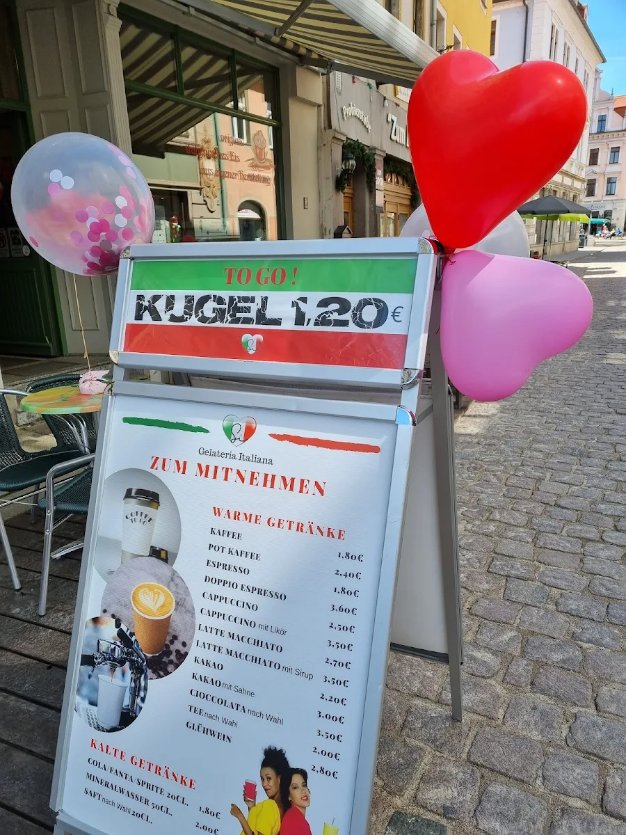 Speisekarte, Gelateria Italiana Meissen
