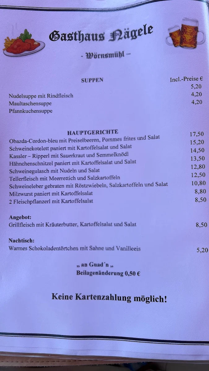 Speisekarte photo 2