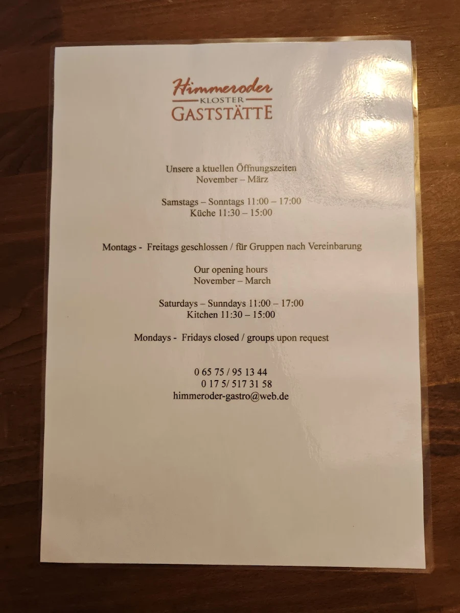 Speisekarte photo 2