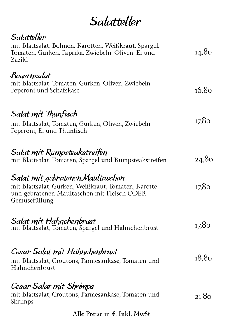 Speisekarte photo 1