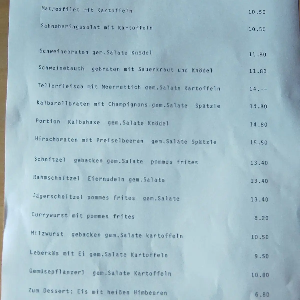 Speisekarte photo 6