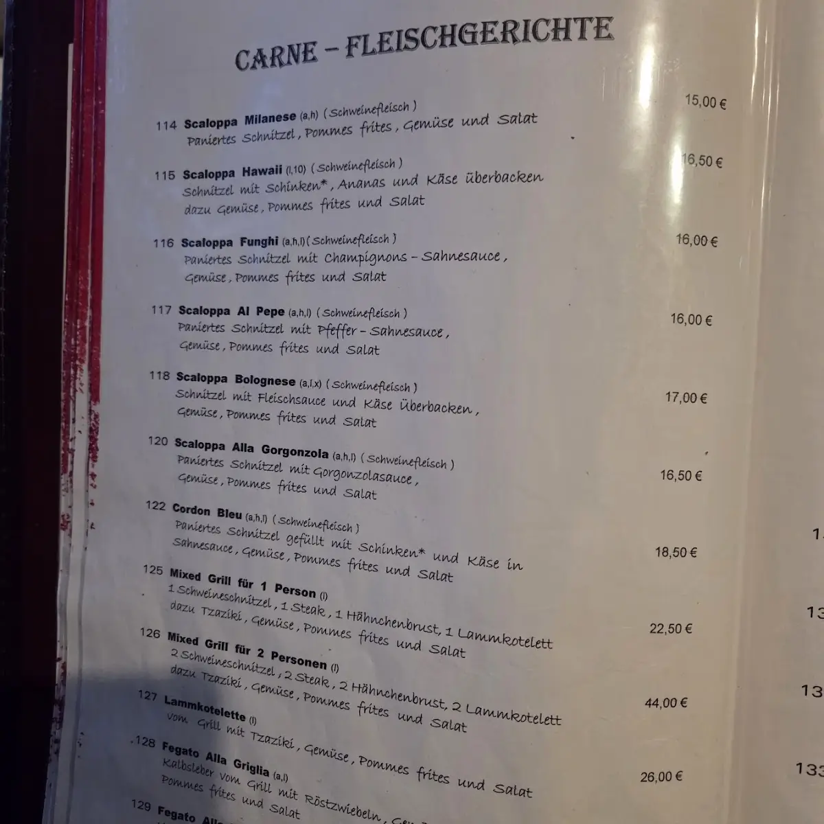 Speisekarte photo 4