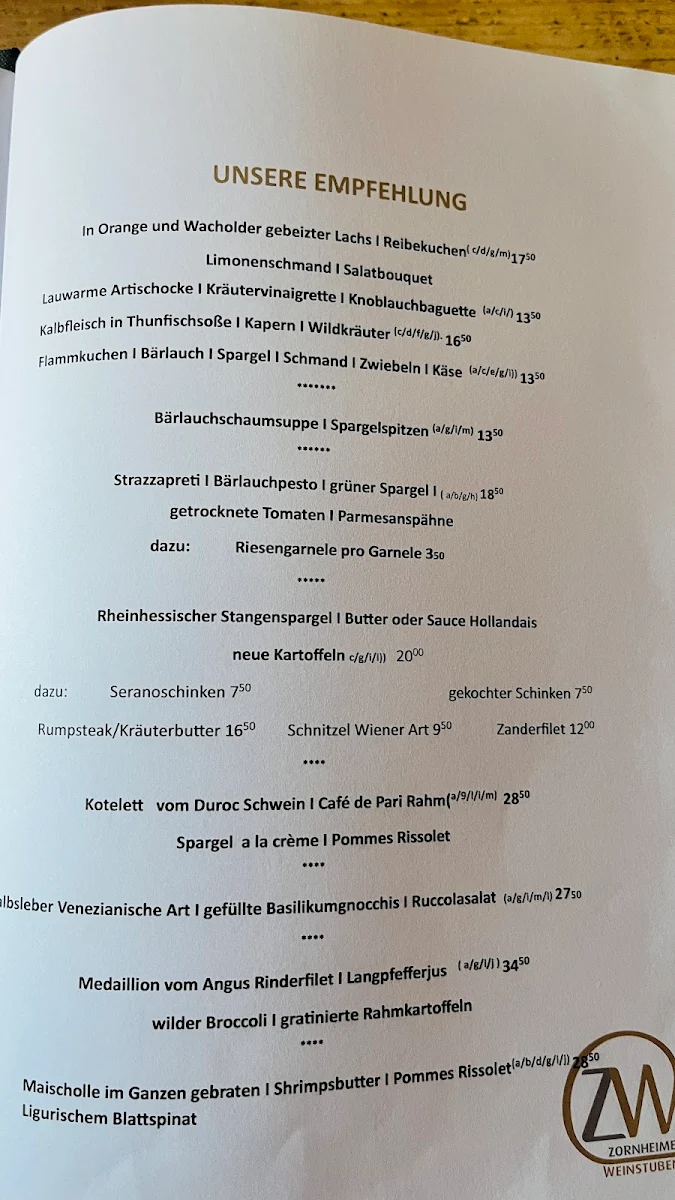 Speisekarte photo 1