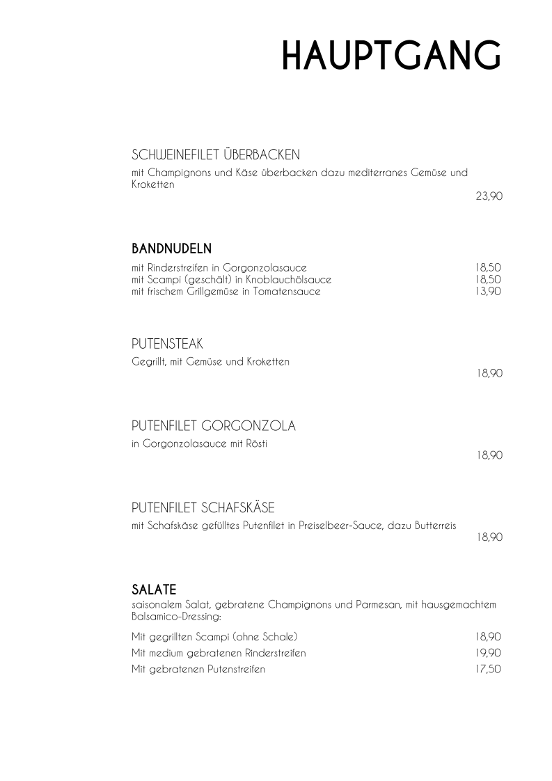 Speisekarte photo 2