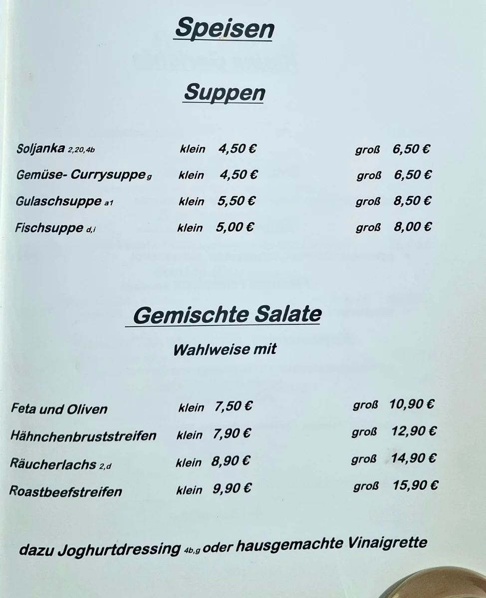 Speisekarte photo 2