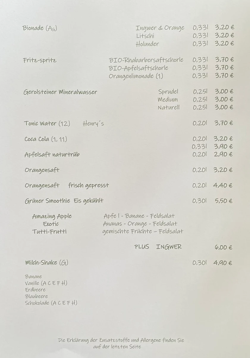Speisekarte, Schönes & Cafe Am Markt
