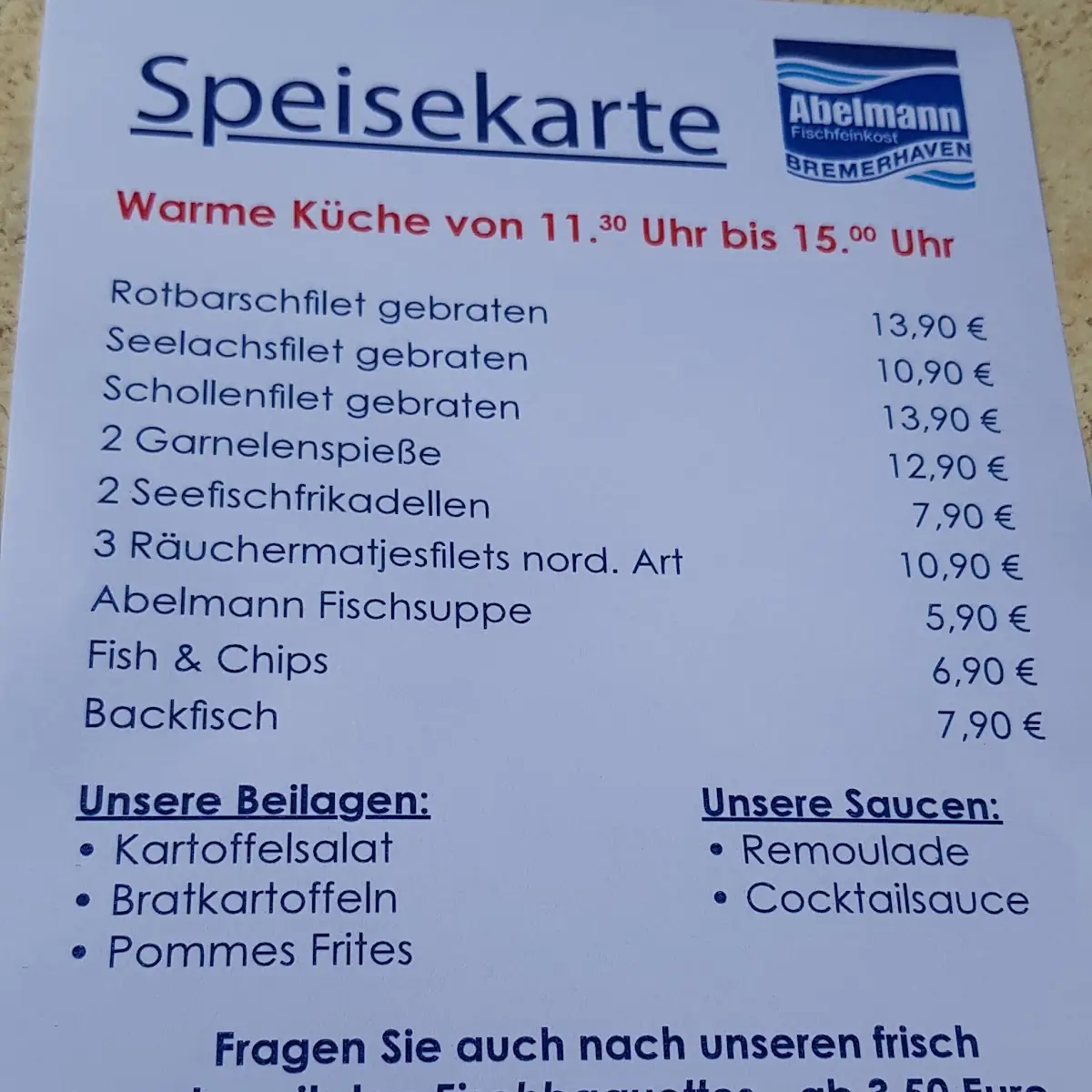 Speisekarte photo 1