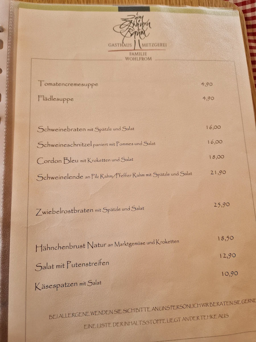 Speisekarte photo 2