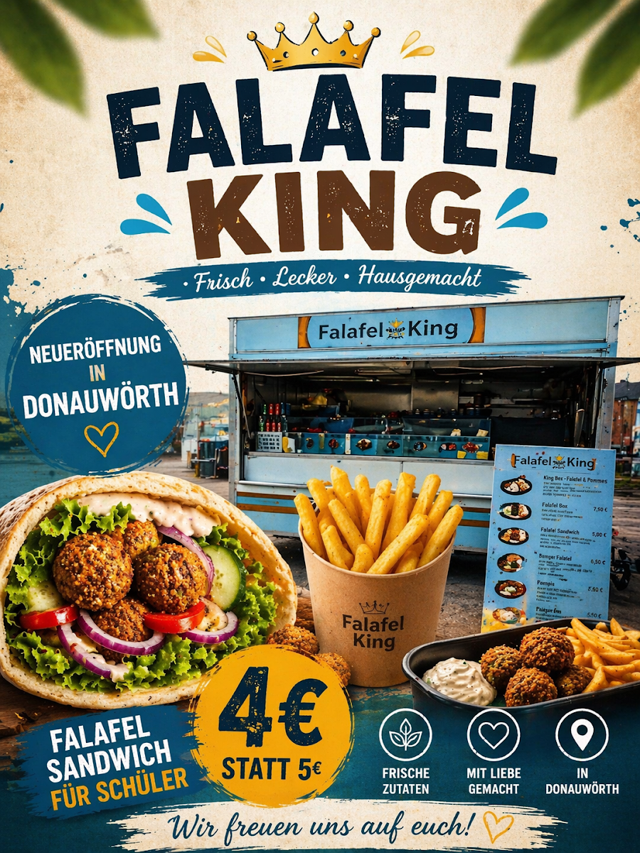 Speisekarte, Falafel King