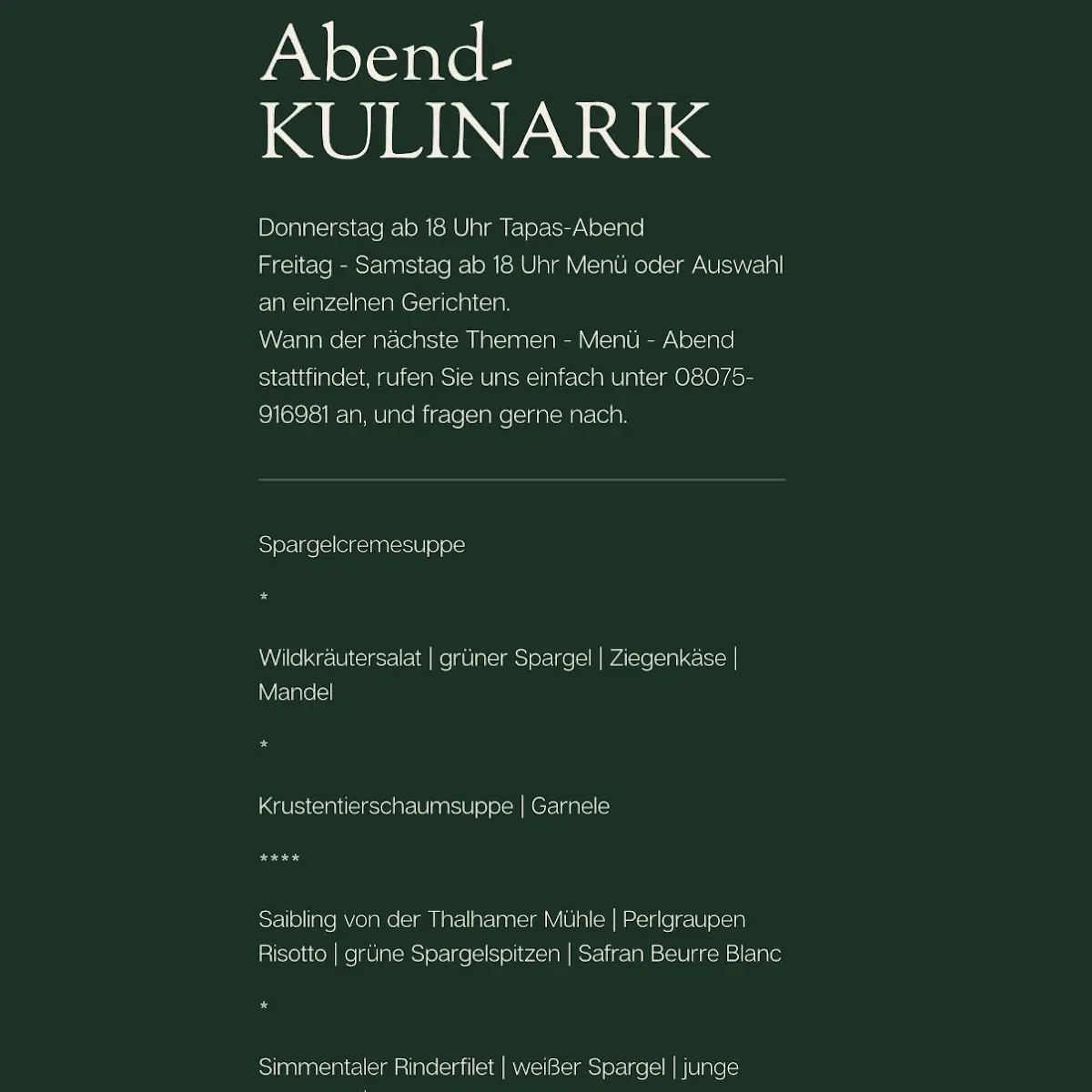 Speisekarte photo 1