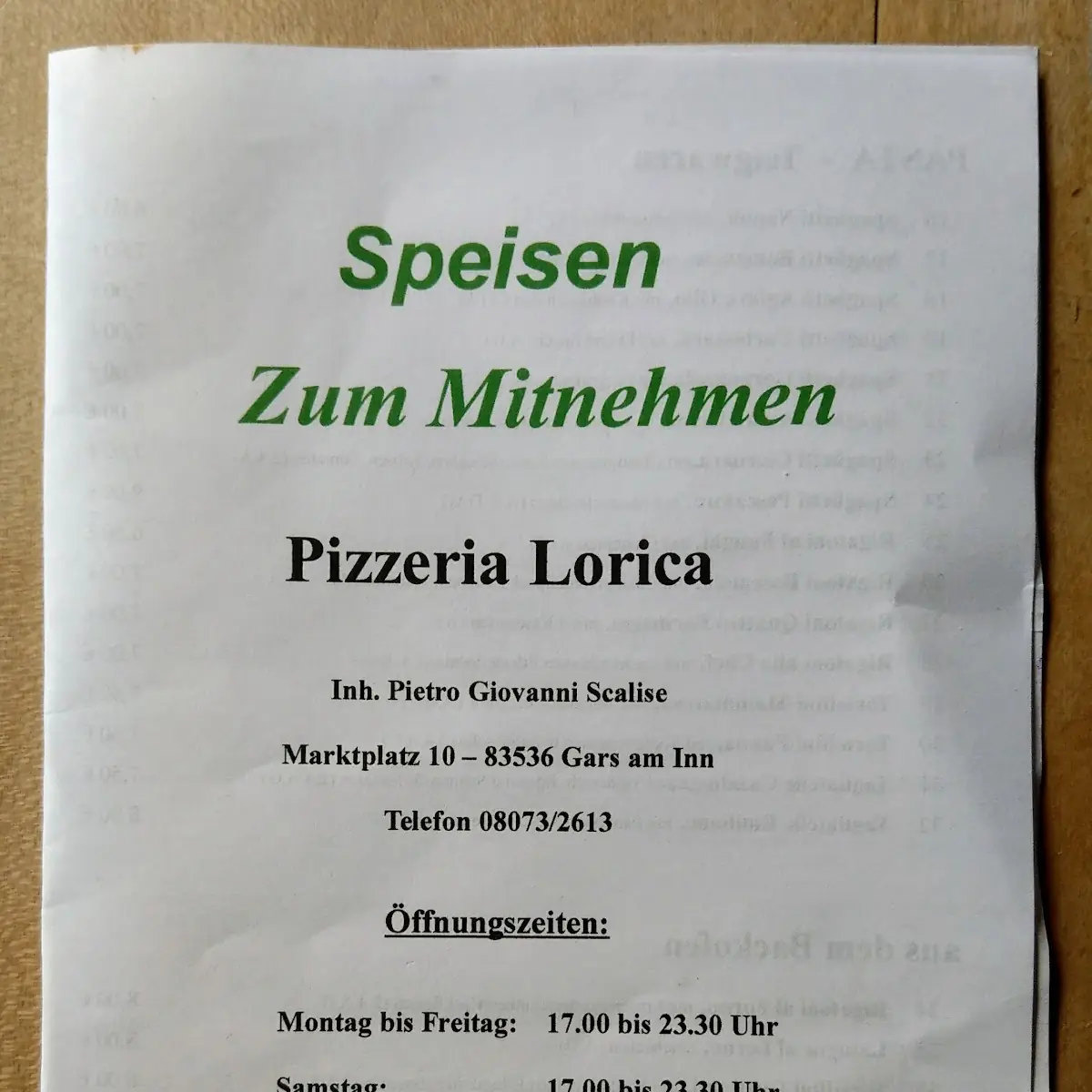 Speisekarte photo 2