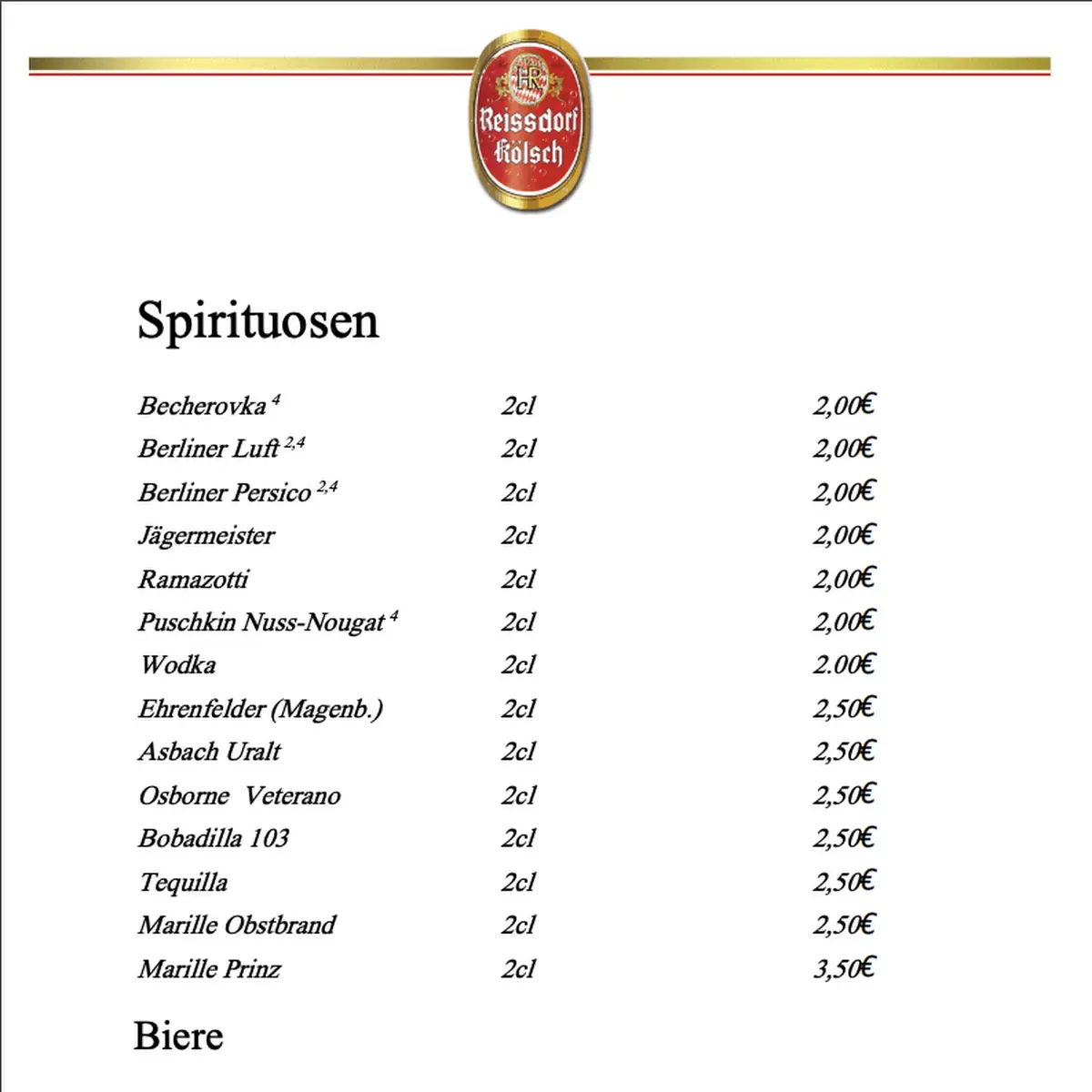 Speisekarte photo 3