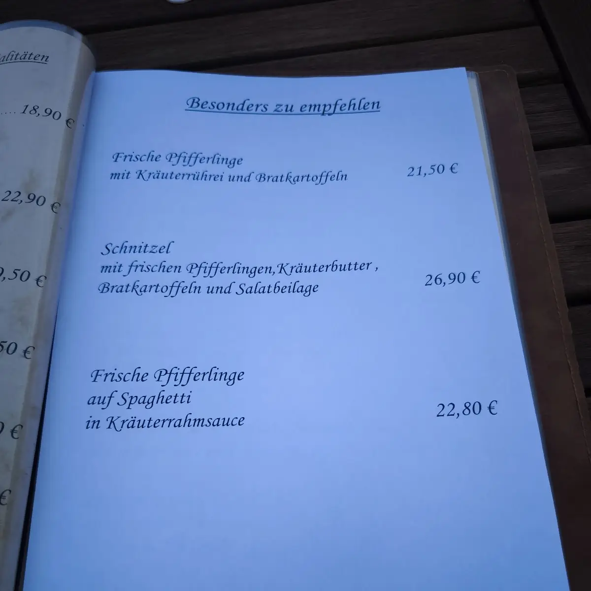 Speisekarte photo 1